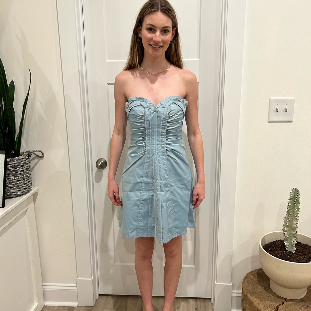 BCBG Max Azria Blue Mini-Dress